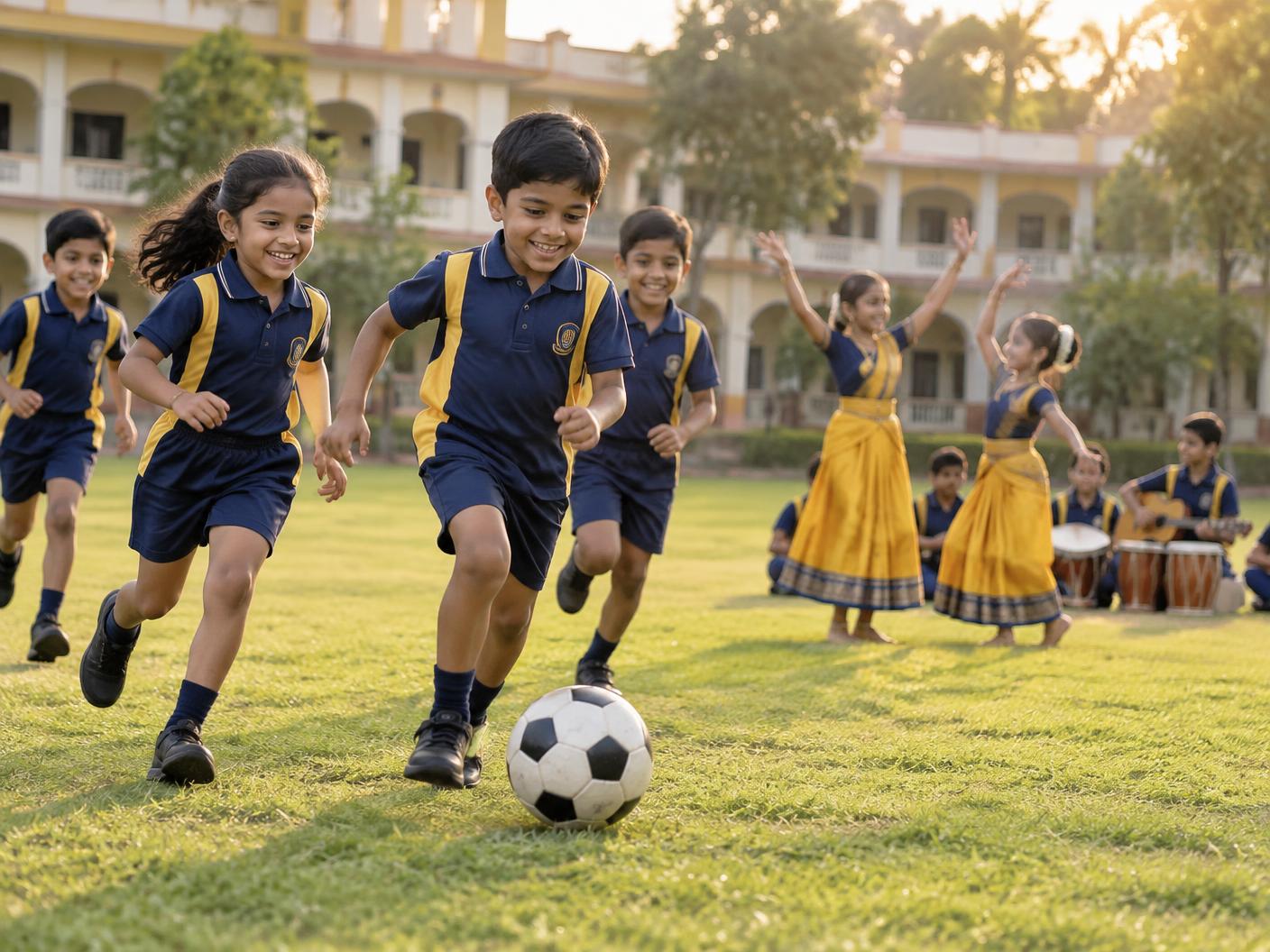 Students enjoying sports and cultural activities